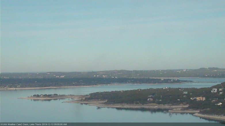 Lake Travis webcam, December 13, 2019 9:00 AM CT