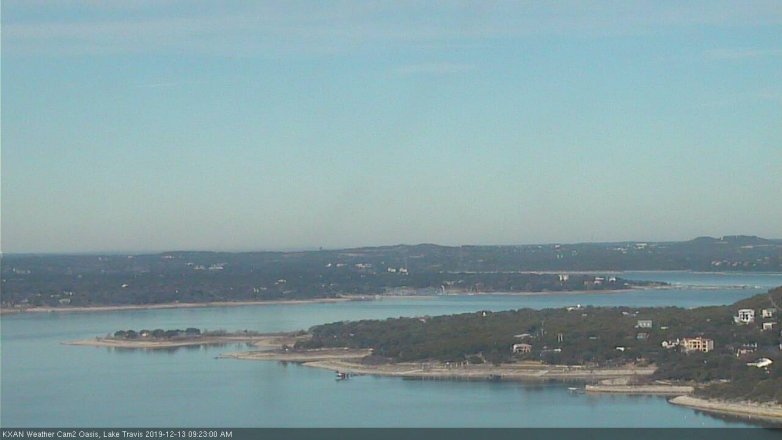 Lake Travis webcam, December 13, 2019 9:25 AM CT