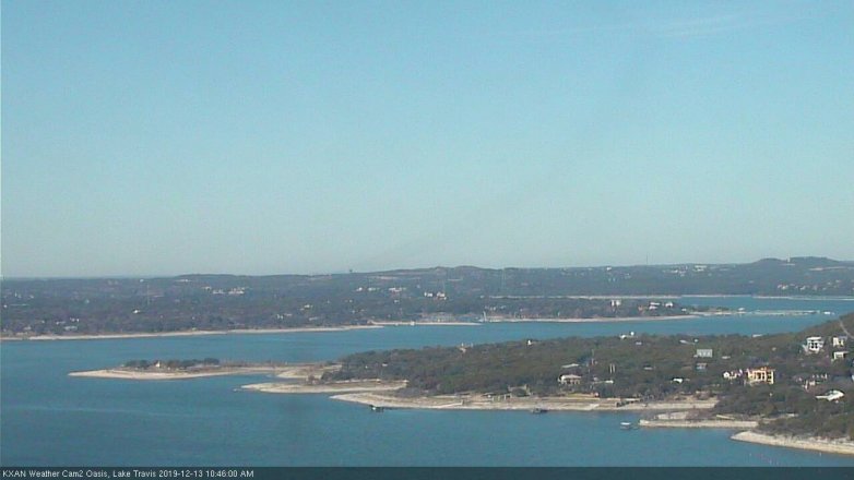 Lake Travis webcam, December 13, 2019 10:45 AM CT