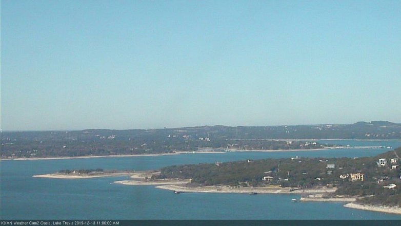 Lake Travis webcam, December 13, 2019 11:00 AM CT