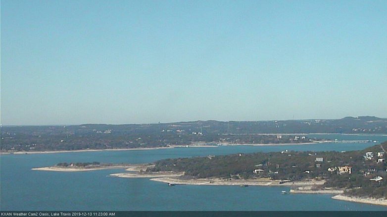 Lake Travis webcam, December 13, 2019 11:25 AM CT