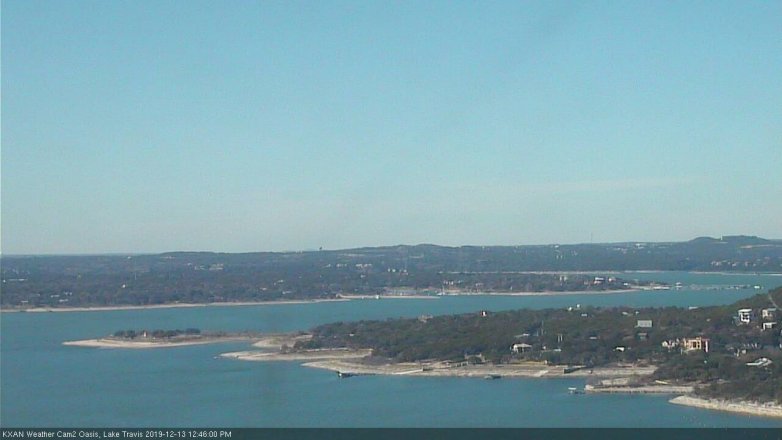 Lake Travis webcam, December 13, 2019 12:45 PM CT