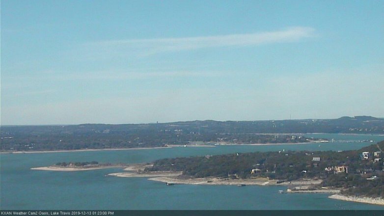 Lake Travis webcam, December 13, 2019 1:25 PM CT