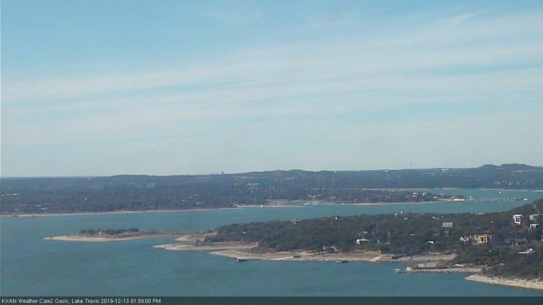 Lake Travis webcam, December 13, 2019 2:00 PM CT
