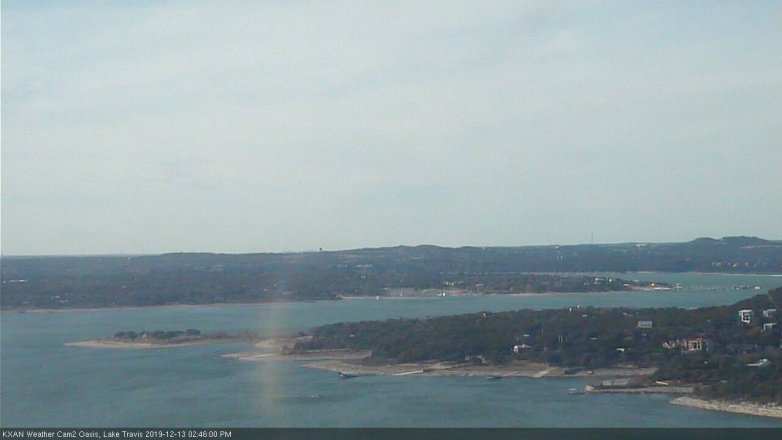 Lake Travis webcam, December 13, 2019 2:45 PM CT