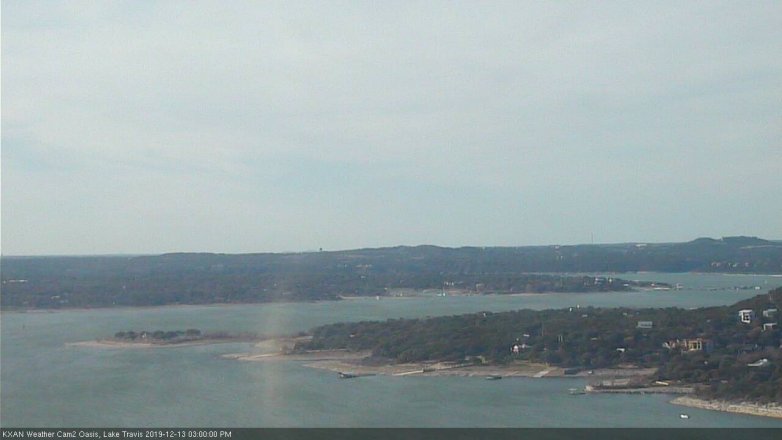 Lake Travis webcam, December 13, 2019 3:00 PM CT