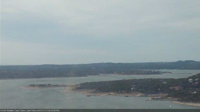 Lake Travis webcam, December 13, 2019 3:25 PM CT