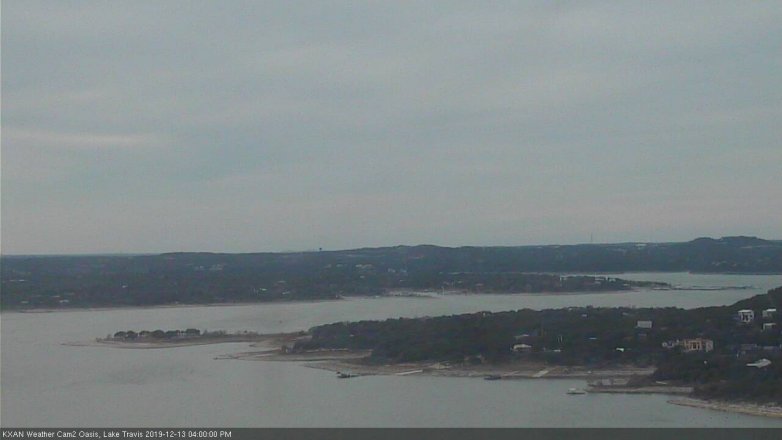 Lake Travis webcam, December 13, 2019 4:00 PM CT