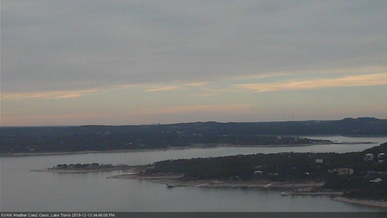 Lake Travis webcam, December 13, 2019 4:45 PM CT