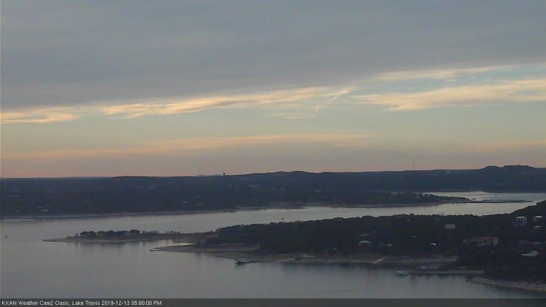 Lake Travis webcam, December 13, 2019 5:00 PM CT