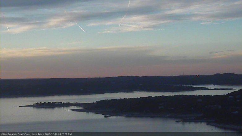 Lake Travis webcam, December 13, 2019 5:25 PM CT