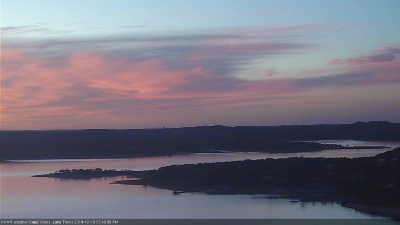Lake Travis webcam, December 13, 2019 5:45 PM CT
