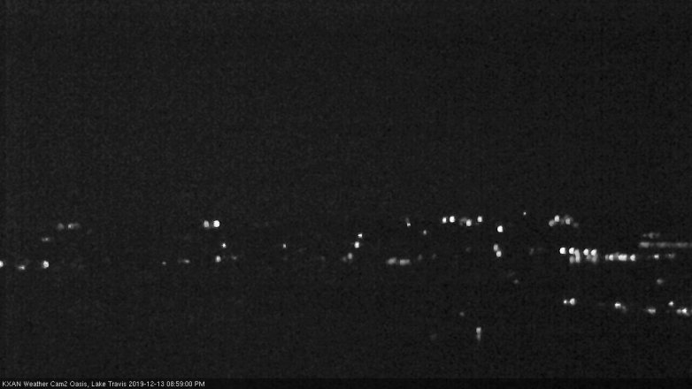 Lake Travis webcam, December 13, 2019 9:00 PM CT