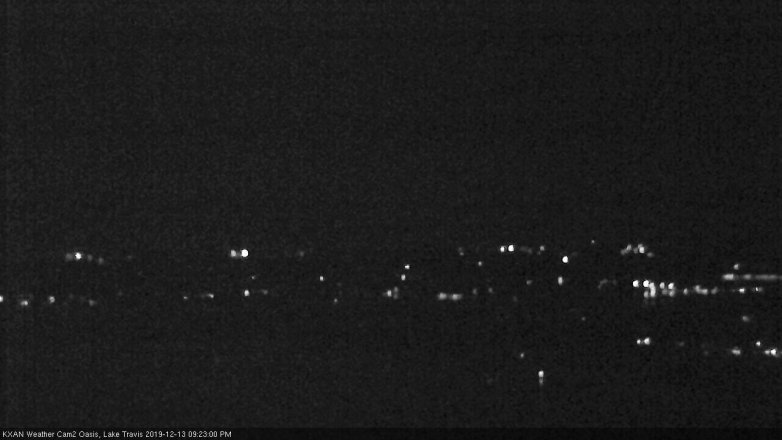 Lake Travis webcam, December 13, 2019 9:25 PM CT