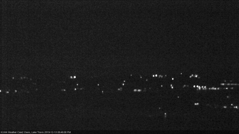 Lake Travis webcam, December 13, 2019 9:45 PM CT
