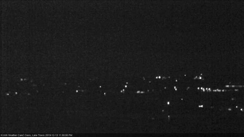 Lake Travis webcam, December 13, 2019 11:00 PM CT