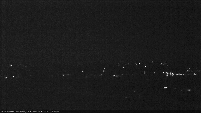 Lake Travis webcam, December 13, 2019 11:45 PM CT
