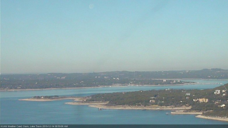 Lake Travis webcam, December 14, 2019 9:00 AM CT