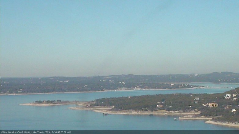 Lake Travis webcam, December 14, 2019 9:25 AM CT