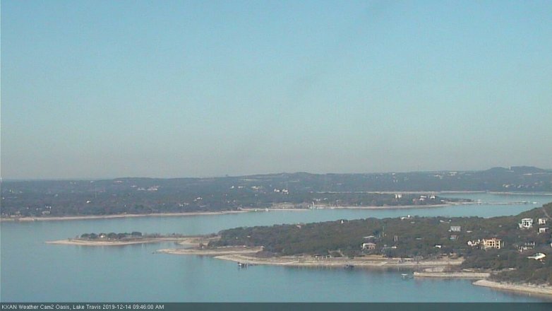 Lake Travis webcam, December 14, 2019 9:45 AM CT