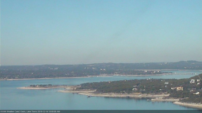 Lake Travis webcam, December 14, 2019 10:00 AM CT