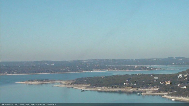 Lake Travis webcam, December 14, 2019 10:45 AM CT