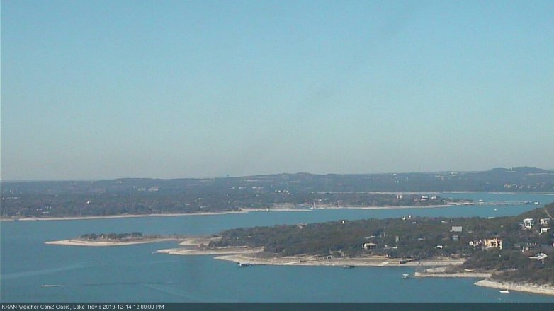 Lake Travis webcam, December 14, 2019 12:00 PM CT