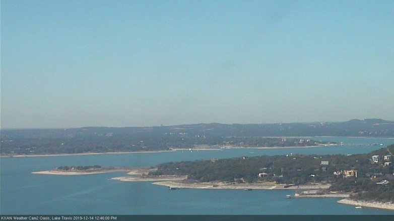 Lake Travis webcam, December 14, 2019 12:45 PM CT