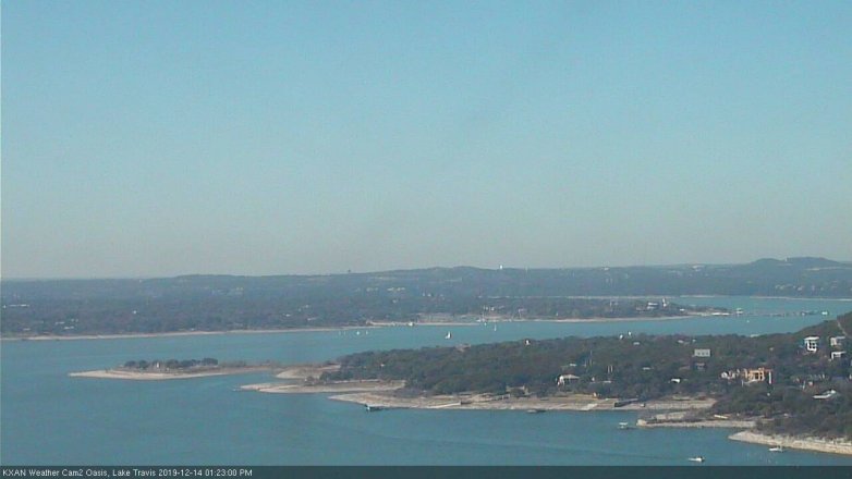 Lake Travis webcam, December 14, 2019 1:25 PM CT