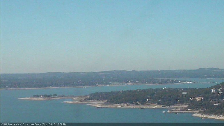 Lake Travis webcam, December 14, 2019 1:45 PM CT