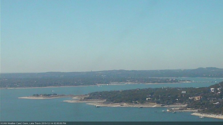 Lake Travis webcam, December 14, 2019 2:00 PM CT