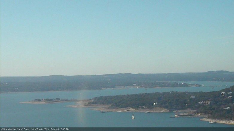 Lake Travis webcam, December 14, 2019 3:25 PM CT