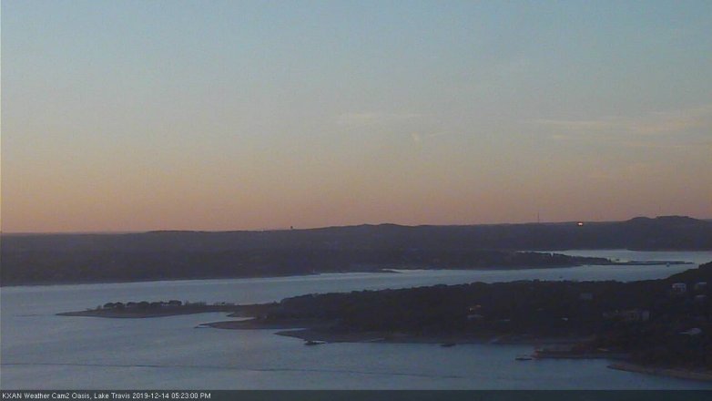 Lake Travis webcam, December 14, 2019 5:25 PM CT