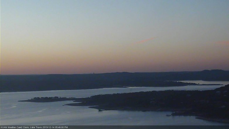 Lake Travis webcam, December 14, 2019 5:45 PM CT