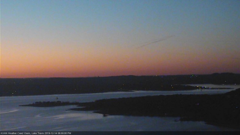 Lake Travis webcam, December 14, 2019 6:00 PM CT