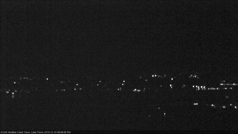 Lake Travis webcam, December 14, 2019 8:45 PM CT