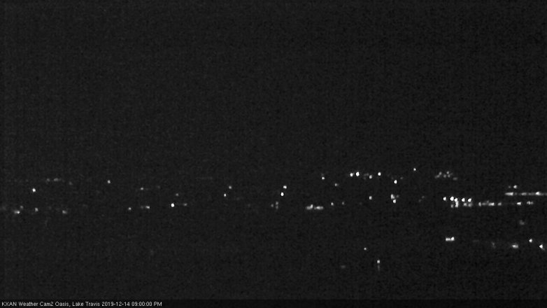 Lake Travis webcam, December 14, 2019 9:00 PM CT