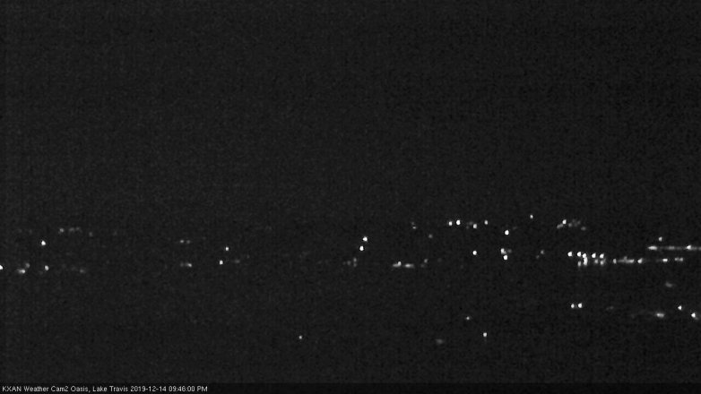 Lake Travis webcam, December 14, 2019 9:45 PM CT