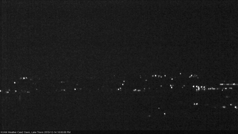 Lake Travis webcam, December 14, 2019 10:00 PM CT