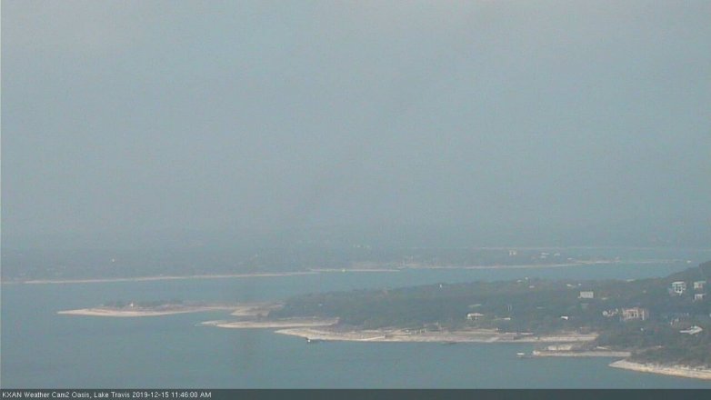 Lake Travis webcam, December 15, 2019 11:45 AM CT