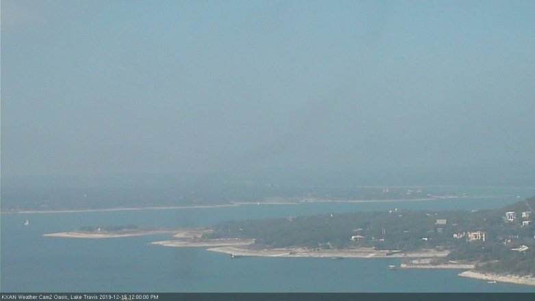 Lake Travis webcam, December 15, 2019 12:00 PM CT