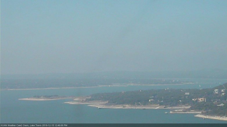 Lake Travis webcam, December 15, 2019 12:45 PM CT