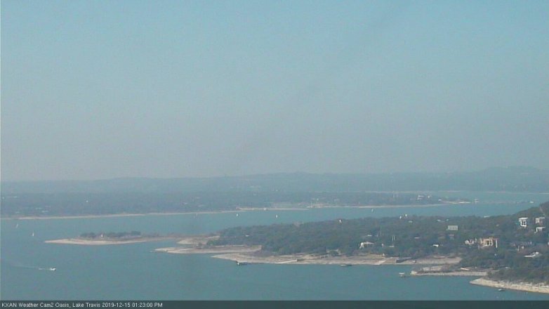 Lake Travis webcam, December 15, 2019 1:25 PM CT