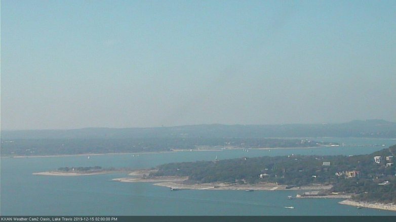 Lake Travis webcam, December 15, 2019 2:00 PM CT