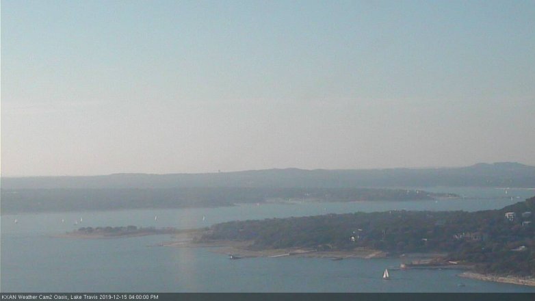 Lake Travis webcam, December 15, 2019 4:00 PM CT