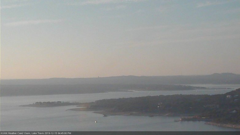 Lake Travis webcam, December 15, 2019 4:45 PM CT