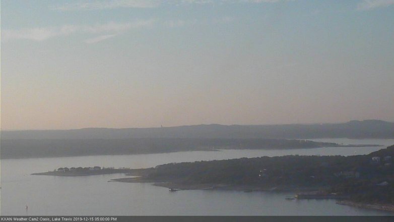 Lake Travis webcam, December 15, 2019 5:00 PM CT