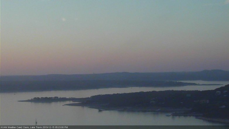 Lake Travis webcam, December 15, 2019 5:25 PM CT