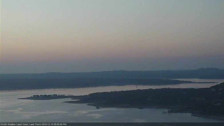 Lake Travis webcam, December 15, 2019 5:45 PM CT