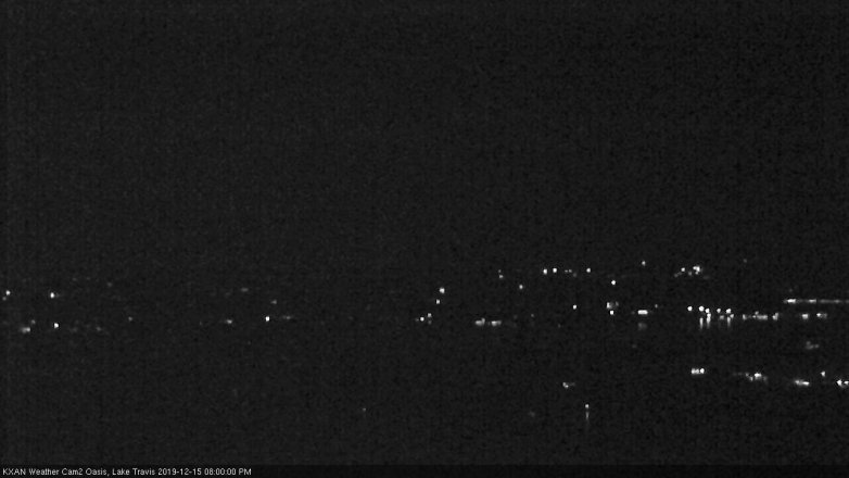 Lake Travis webcam, December 15, 2019 8:00 PM CT